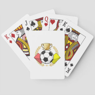Jeu De Cartes Trophée de football rouge et jaune
