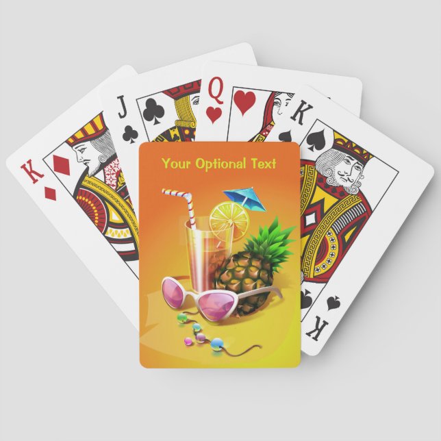 Jeu De Cartes Tropical Drink carte à jouer (dos)