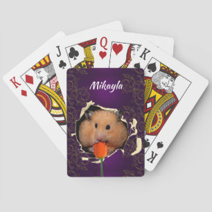 Jeu De Cartes Trou Hamster Chews en jouant aux cartes