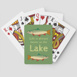 Jeu De Cartes Truite arc-en-ciel Vie verte toujours mieux au lac