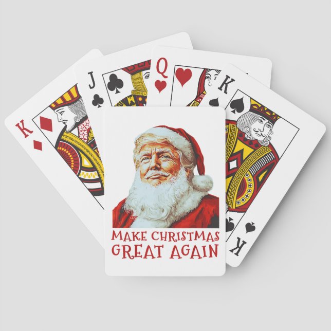 Jeu De Cartes Trump Santa Claus | Rendre Noël super (dos)