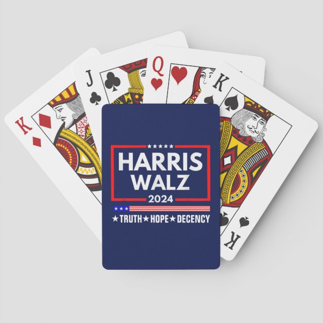 Jeu De Cartes Truth Hope Decency Harris Walz 2024 (dos)