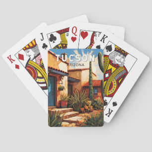 Jeu De Cartes Tucson Arizona Travel Art Vintage
