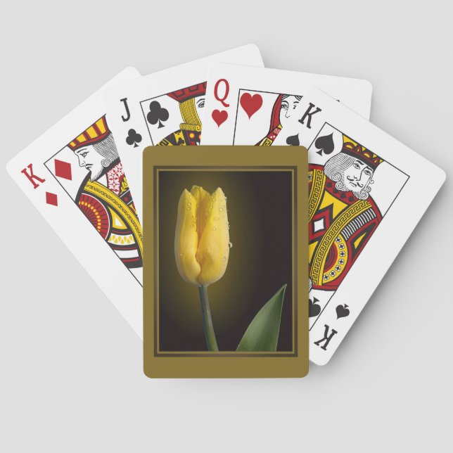 Jeu De Cartes Tulipe jaune élégante (dos)