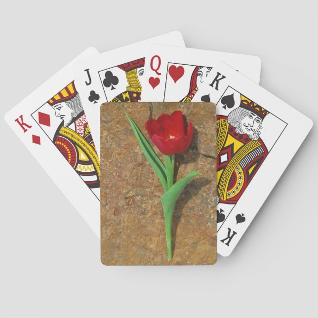 Jeu De Cartes Tulipe jaune et rouge (dos)