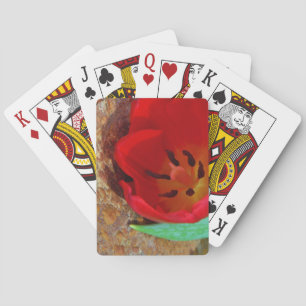 Jeu De Cartes Tulipe jaune printemps et rouge