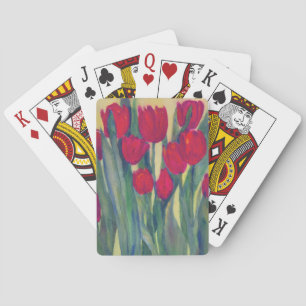 Jeu De Cartes tulipe rouge