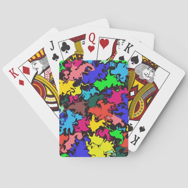 Jeu De Cartes Twirl coloré Abstrait / (dos)