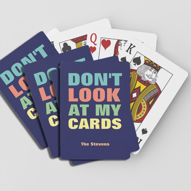 Jeu De Cartes Typographie amusante Humoristique Famille Jouer Ca (Créateur téléchargé)
