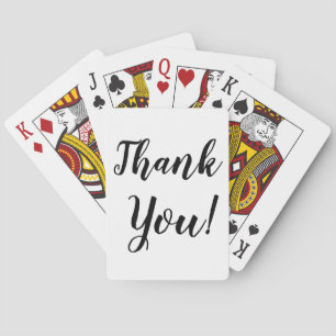 Jeu De Cartes Typographie Merci Noir Et Blanc