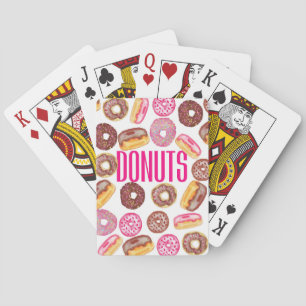 Jeu De Cartes Typographie rose de beignet et butées toriques