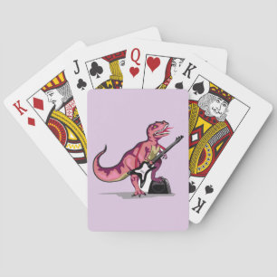 Jeu De Cartes Tyrannosaurus Rex Jouant La Guitare.