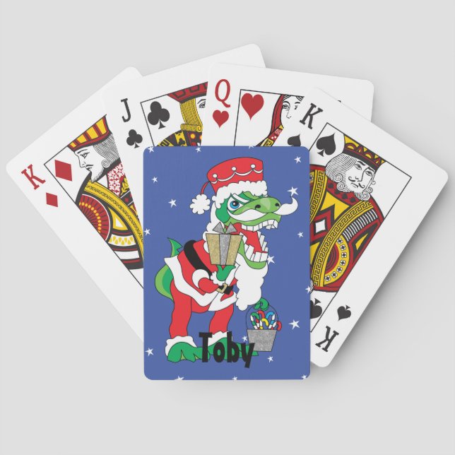 Jeu De Cartes TySANTAsaurus Rex Cartes de Jeu de Noël (dos)
