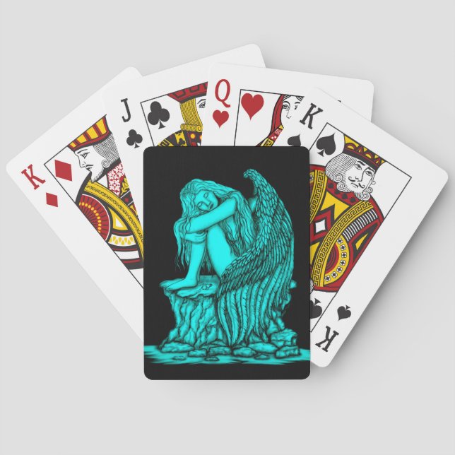 Jeu De Cartes Un ange endormi sur la pierre (dos)
