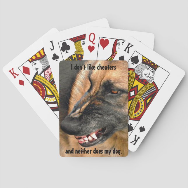 Jeu De Cartes Un berger allemand en colère (dos)