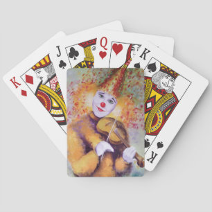 Jeu De Cartes Un clown doux jouant du violon