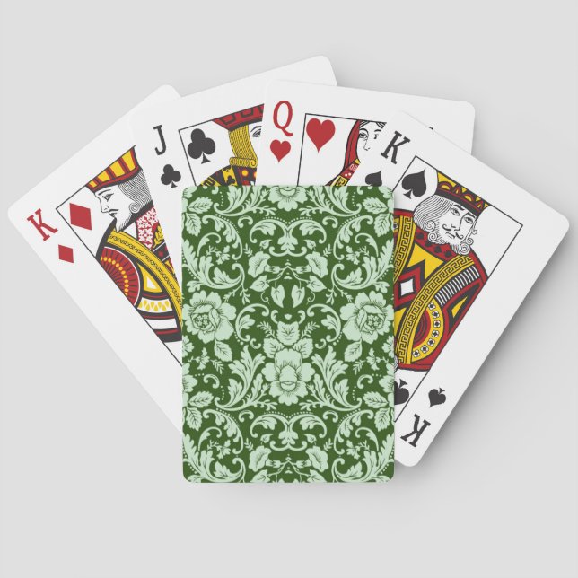 Jeu De Cartes Un damas à fleurs antique (dos)