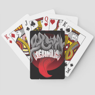 Jeu De Cartes Une carte noire avec des flammes grises