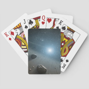 Jeu De Cartes Une Ceinture Astéroïde Autour De L'Étoile Lumineus