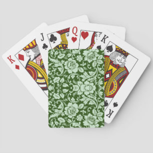 Jeu De Cartes Une damassé florale antique
