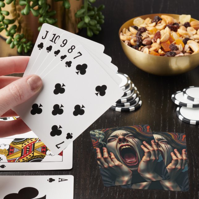 Jeu De Cartes Une Femme Tortueuse Haunting Scream (In Situ)