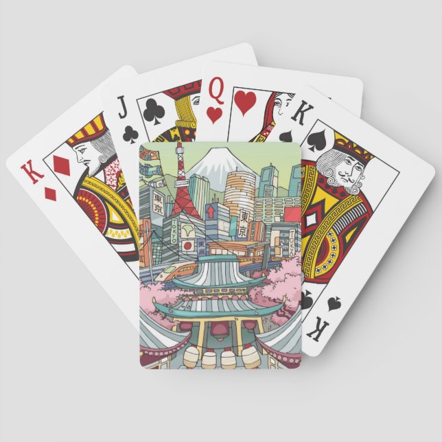 Jeu De Cartes Une vue de Tokyo (dos)