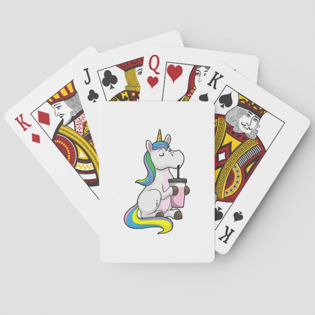 Jeu De Cartes Unicorne avec thé bulle (dos)