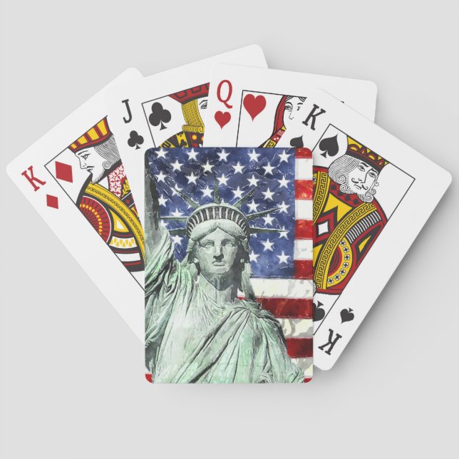 JEU DE CARTES USA FLAG & LIBERTY (dos)
