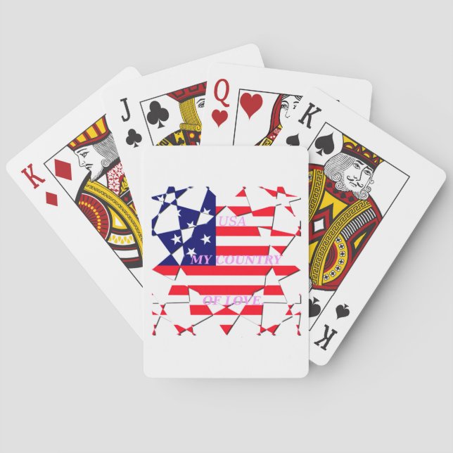 Jeu De Cartes USA Star Spangled Love My Country of Love (dos)
