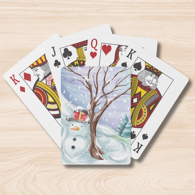 Jeu De Cartes Vacances d'hiver Snowman (Créateur téléchargé)