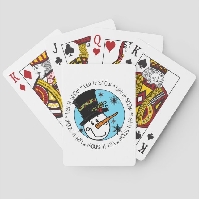Jeu De Cartes Vacances D'Hiver Snowman Laisser Neige (dos)