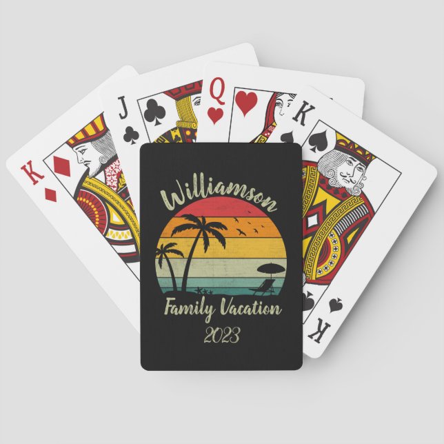 Jeu De Cartes Vacances familiales personnalisées (dos)