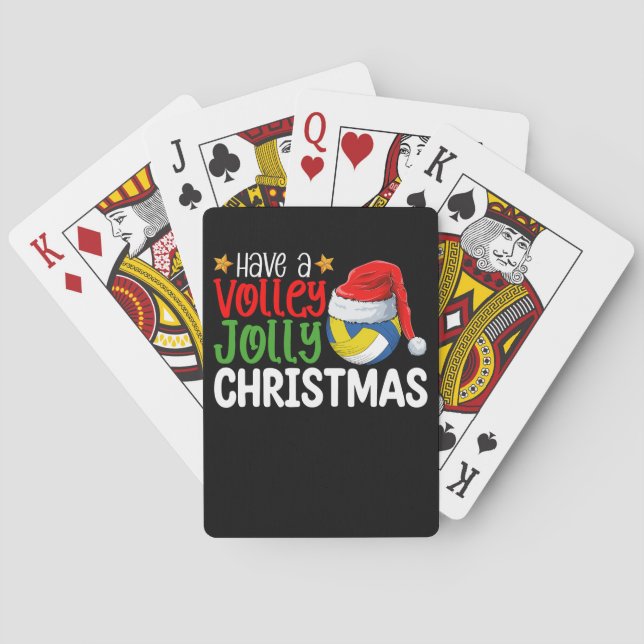 Jeu De Cartes Vacances Volley Jolly Noël Volleyball (dos)