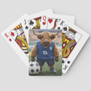 Jeu De Cartes Vache Amusante Des Highlands, Vêtue Pour Le Footba