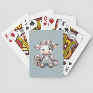 Jeu De Cartes Vache Bébé mignonne Pastel dans les salons avec fl