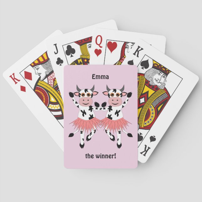 Jeu De Cartes Vaches dansantes mignonnes et amusantes (dos)