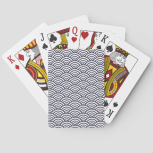 Jeu De Cartes Vagues bleues japonaises Seigaiha Mer