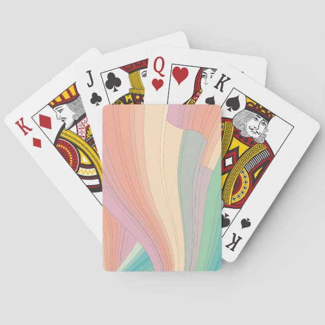 Jeu De Cartes Vagues de cartes de jeu couleur (dos)