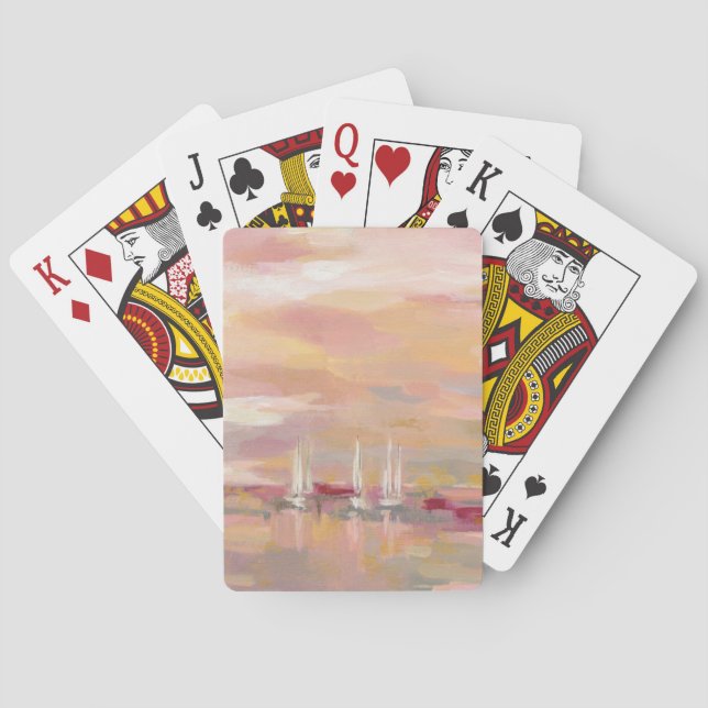 Jeu De Cartes Vagues de cramoisi (dos)
