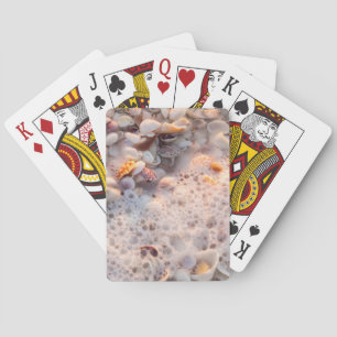 Jeu De Cartes Vagues entrantes et coquillages sur l'île de Sanib