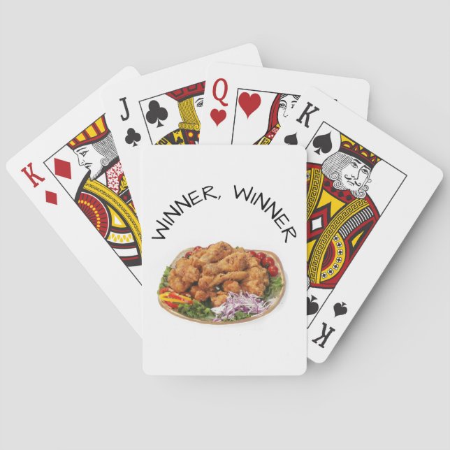 Jeu De Cartes Vainqueur Dîner de poulet Dîner Drôle (dos)