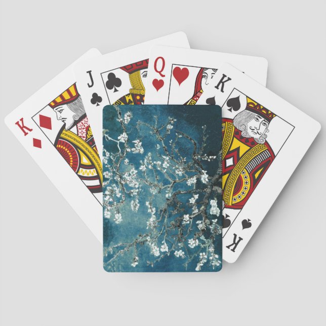 Jeu De Cartes Van Gogh Almond Blossoms : Turquoise foncé (dos)