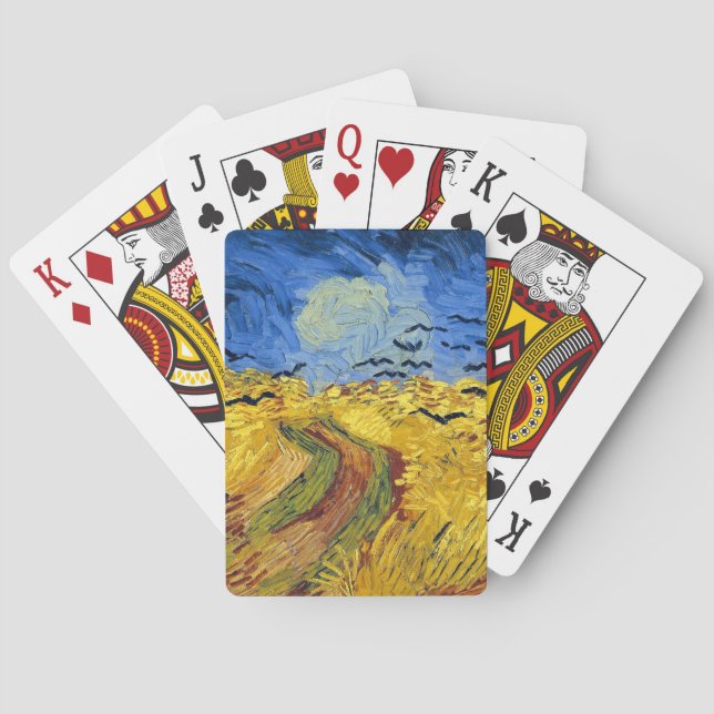 Jeu De Cartes Van Gogh Champs de blé Impressionniste Peinture (dos)