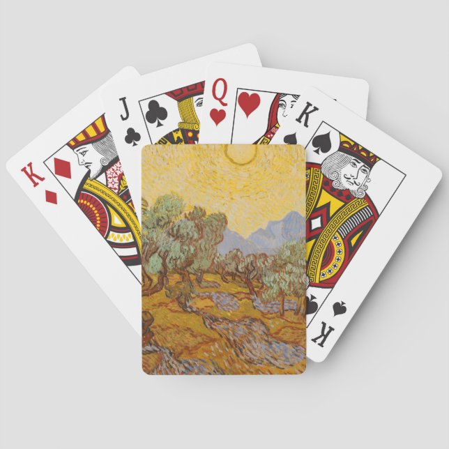 Jeu De Cartes Van Gogh Olive Trees Soleil Jaune Ciel (dos)