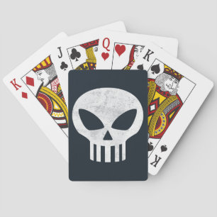 Jeu De Cartes Vector Skull Distressed