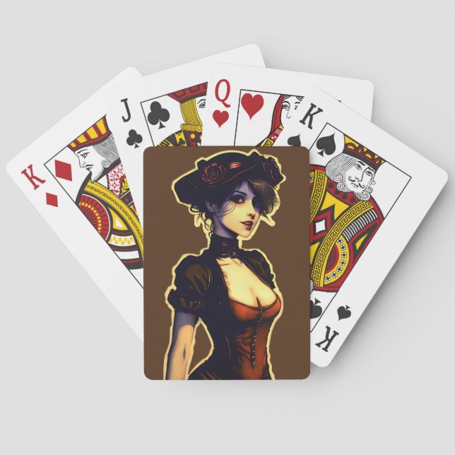 Jeu De Cartes Vendeur de fleurs victorienne (dos)