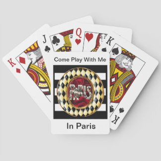 Jeu De Cartes Venez jouer avec moi à Paris, carte d'art modifiée