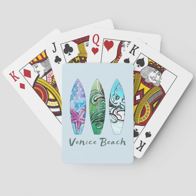 Jeu De Cartes Venice Beach California Surboards (dos)
