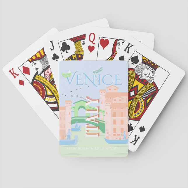 Jeu De Cartes Venice Travel Art, Italie, Travel Art (dos)