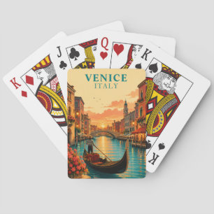 Jeu De Cartes Venise romantique Italie balade en gondole coucher